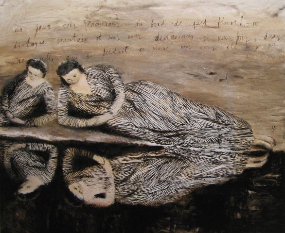 On the Riverbank / На берегу реки. 2010. 100x120, acrylic on canvas