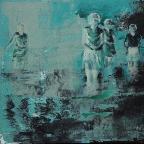 Across the river 2, 2013. 70x90, acrylic on canvas