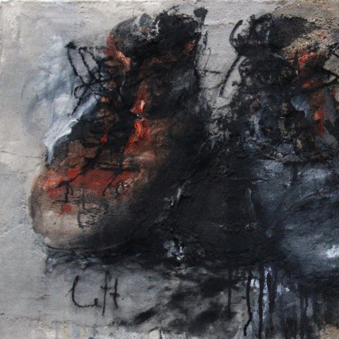 Right and Left. 2012. 50x70, acrylic, Chinese ink, sand on canvas (11)