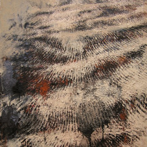 Zen-landscape. 2012. 180x130, acrylic, sand, pigment on canvas