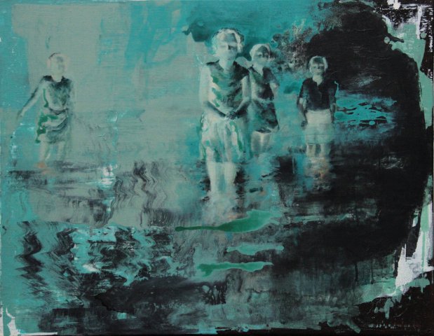 Across the river 2, 2013. 70x90, acrylic on canvas