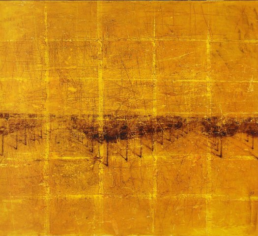 Golden Landscape. 2006. 120x140, oil, paper on canvas