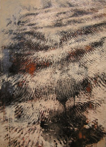 Zen-landscape. 2012. 180x130, acrylic, sand, pigment on canvas